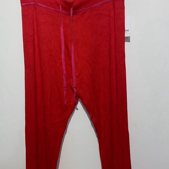 Josie Natori Women's Salsa Retreat Pull-on Drawstring Rib Knit Pants Large NWT - Picture 2 of 11